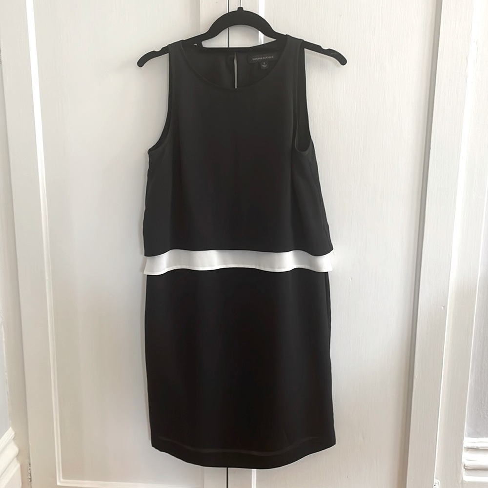 Banana Republic black and white dress